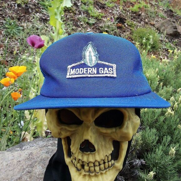 Vintage Modern Gas Propane Patch Snap Trucker Hat - Picture 1 of 6